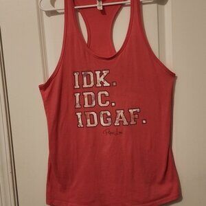 Piper Lou IDK IDC IDGAF Tank Top Size XXL